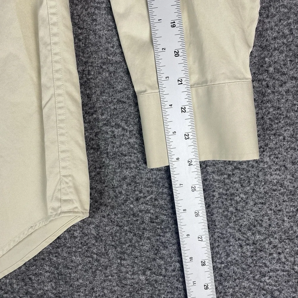 Vintage Banana Republic Mens Cotton Button Shirt‎ Beige M 15 1/2 Hong Kong